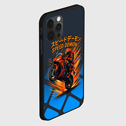 Чехол для iPhone 12 Pro Speed demon байкер, цвет: 3D-черный — фото 2