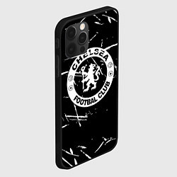 Чехол для iPhone 12 Pro Челси штрихи красок белые, цвет: 3D-черный — фото 2