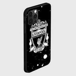 Чехол для iPhone 12 Pro Liverpool белые текстура краски, цвет: 3D-черный — фото 2