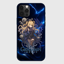 Чехол для iPhone 12 Pro Genshin Impact Фишль, цвет: 3D-черный