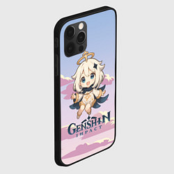 Чехол для iPhone 12 Pro Genshin Impact чиби Паймон, цвет: 3D-черный — фото 2