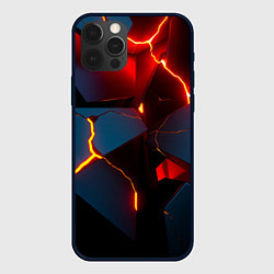Чехол для iPhone 12 Pro Orange rift, цвет: 3D-черный