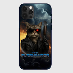 Чехол iPhone 12 Pro The purrminator кот терминатор