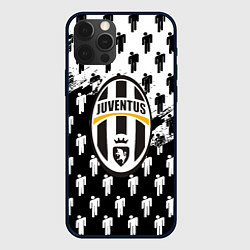 Чехол для iPhone 12 Pro Ювентус люди паттерн краски, цвет: 3D-черный
