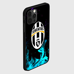 Чехол для iPhone 12 Pro Ювентус неоновый огонь, цвет: 3D-черный — фото 2