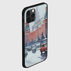 Чехол для iPhone 12 Pro Старинная Москва - новый год, цвет: 3D-черный — фото 2