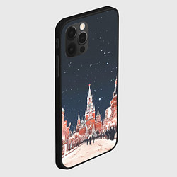 Чехол для iPhone 12 Pro Праздничная ночь в Москве, цвет: 3D-черный — фото 2