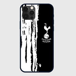 Чехол для iPhone 12 Pro Tottenham Hotspur белые краски, цвет: 3D-черный