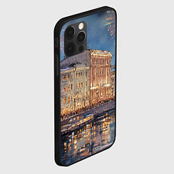 Чехол для iPhone 12 Pro Новогодний салют в Питере, цвет: 3D-черный — фото 2