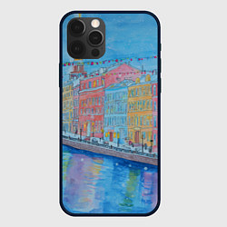 Чехол iPhone 12 Pro Новогодний рисованный Санкт-Петербург