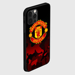 Чехол для iPhone 12 Pro Манчестер Юнайтед камуфляж текстура, цвет: 3D-черный — фото 2