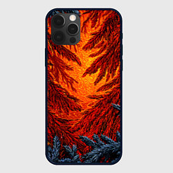 Чехол iPhone 12 Pro Новогодние ветки елок