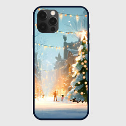 Чехол для iPhone 12 Pro Новогодняя елочка, цвет: 3D-черный