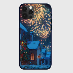 Чехол для iPhone 12 Pro Праздничный новогодний салют, цвет: 3D-черный