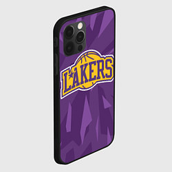 Чехол для iPhone 12 Pro NBA Los Angeles Lakers, цвет: 3D-черный — фото 2