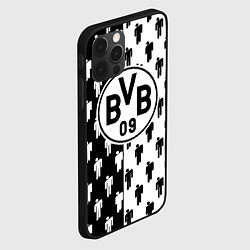 Чехол для iPhone 12 Pro Borussia черно белые люди, цвет: 3D-черный — фото 2