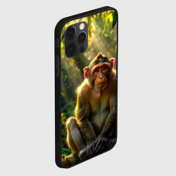 Чехол для iPhone 12 Pro Лесная обезьянка, цвет: 3D-черный — фото 2