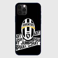 Чехол для iPhone 12 Pro Juventus jumsuit line, цвет: 3D-черный
