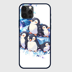 Чехол для iPhone 12 Pro Пингвины и лёд, цвет: 3D-черный