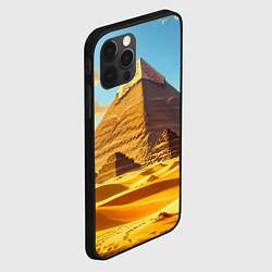 Чехол для iPhone 12 Pro Величие пирамид на закате, цвет: 3D-черный — фото 2