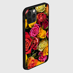 Чехол для iPhone 12 Pro Ассорти из роз, цвет: 3D-черный — фото 2