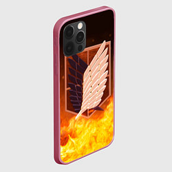 Чехол для iPhone 12 Pro Атака Титанов, цвет: 3D-малиновый — фото 2