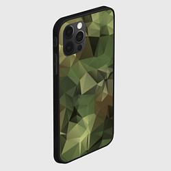 Чехол для iPhone 12 Pro Полигональный камуфляж, цвет: 3D-черный — фото 2