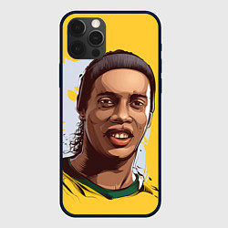 Чехол для iPhone 12 Pro Ronaldinho Art, цвет: 3D-черный