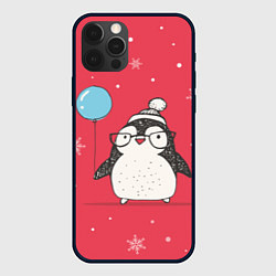Чехол для iPhone 12 Pro Влюбленная пингвинка, цвет: 3D-черный
