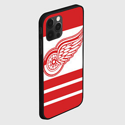 Чехол для iPhone 12 Pro Detroit Red Wings, цвет: 3D-черный — фото 2