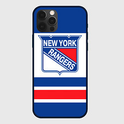 Чехол для iPhone 12 Pro New York Rangers, цвет: 3D-черный