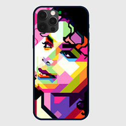 Чехол для iPhone 12 Pro Michael Jackson Art, цвет: 3D-черный