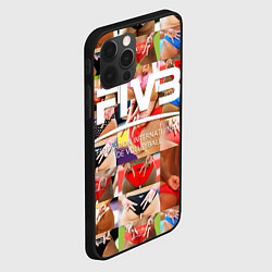 Чехол для iPhone 12 Pro Волейбол скрытые знаки FIVB, цвет: 3D-черный — фото 2