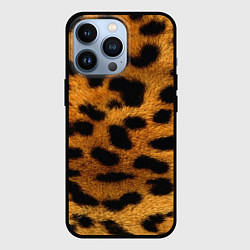 Чехол для iPhone 13 Pro Шкура леопарда, цвет: 3D-черный