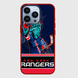 Чехол для iPhone 13 Pro New York Rangers, цвет: 3D-красный