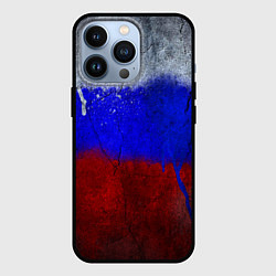 Чехол для iPhone 13 Pro Русский триколор, цвет: 3D-черный