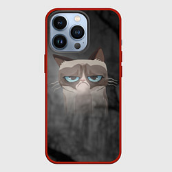 Чехол для iPhone 13 Pro Grumpy Cat, цвет: 3D-красный