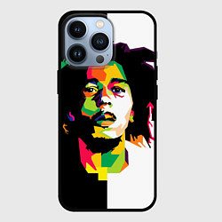 Чехол для iPhone 13 Pro Bob Marley: Colors, цвет: 3D-черный