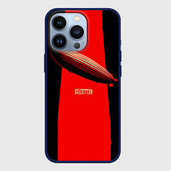 Чехол для iPhone 13 Pro Led Zeppelin: Red line, цвет: 3D-тёмно-синий