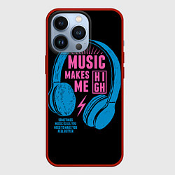 Чехол для iPhone 13 Pro Музыка делает меня лучше, цвет: 3D-красный