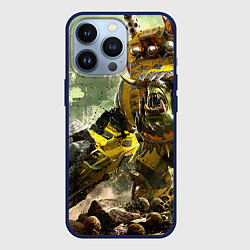 Чехол для iPhone 13 Pro WH40k warboss, цвет: 3D-тёмно-синий