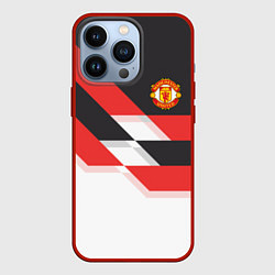 Чехол для iPhone 13 Pro Manchester United: Stipe, цвет: 3D-красный