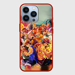 Чехол для iPhone 13 Pro Ван-Пис, цвет: 3D-красный