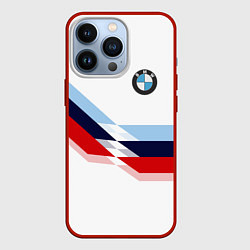 Чехол для iPhone 13 Pro BMW БМВ WHITE, цвет: 3D-красный
