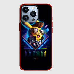 Чехол для iPhone 13 Pro Retro Pikachu, цвет: 3D-красный