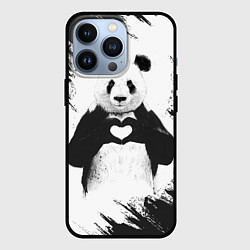 Чехол для iPhone 13 Pro Panda Love, цвет: 3D-черный