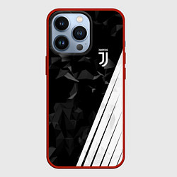 Чехол для iPhone 13 Pro FC Juventus: Abstract, цвет: 3D-красный