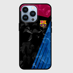 Чехол для iPhone 13 Pro FC Barcelona: Abstract, цвет: 3D-черный