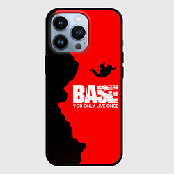 Чехол для iPhone 13 Pro Base Jumping: B&R, цвет: 3D-черный