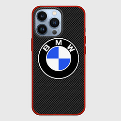 Чехол для iPhone 13 Pro BMW CARBON БМВ КАРБОН, цвет: 3D-красный